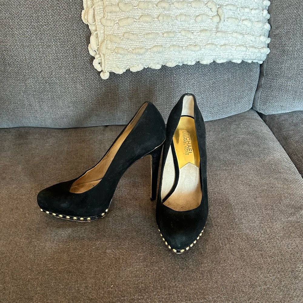 Fancy Black and Gold Michael Kors Heels